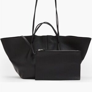 All Saints - Odette East West bag 
Elegant Black Leather Tote Bag